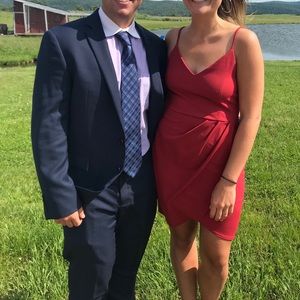 FOREVER YOUR GIRL RUST RED BODYCON DRESS